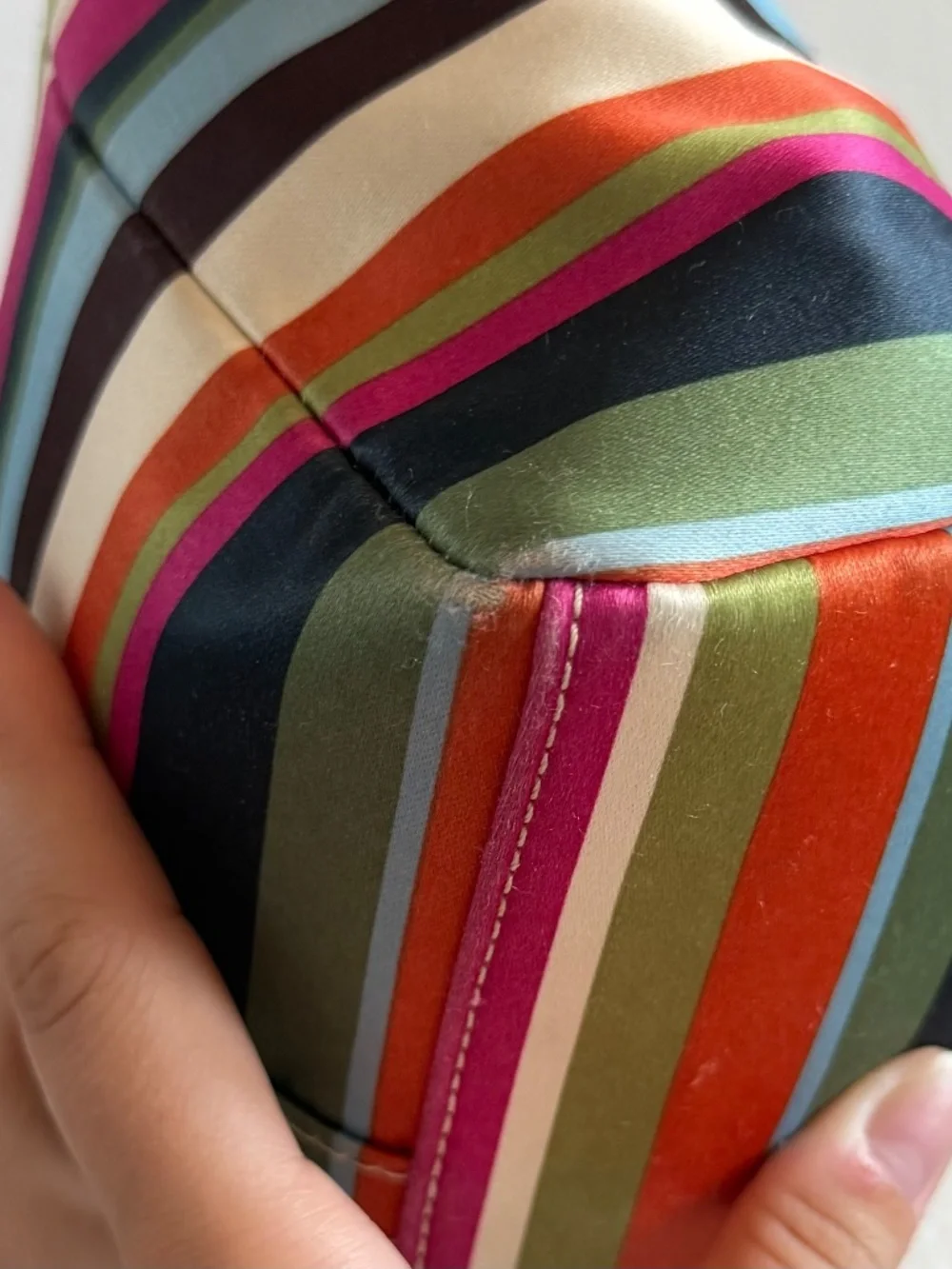 Vintage Coach Legacy Stripe Satin Mini Tote
